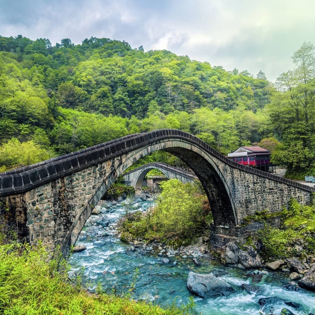 Tarihi Ortacalar Çifte Köprü Arhavi - Fotoğraf 1